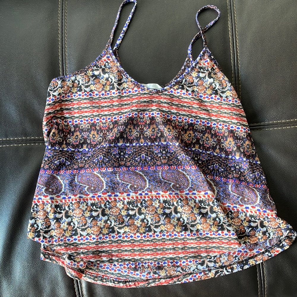 lush | purple and orange patterned tank top